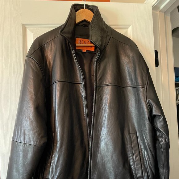 Bench Jackets & Coats Bench Mens Glove Leather Zippered Jacket